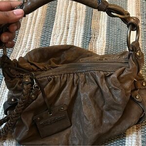 Vintage Juicy Couture Tan Leather Shoulder Bag